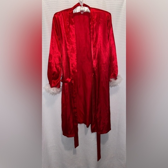 Women’s‎ STUDIO Donatella Y2K mob wife red satin Valentine robe size medium - Picture 3 of 13